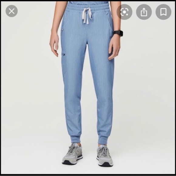 Figs Pants - Figs Heather Indigo High waisted Jogger size Medium